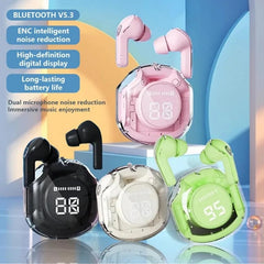 Air 39 Transparent Bluetooth Earbuds | HD Sound, Super Bass & ENC