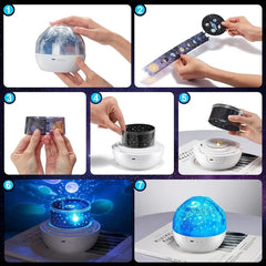 360 Rotating Solar System Projector Night Light & Music Box for Kids